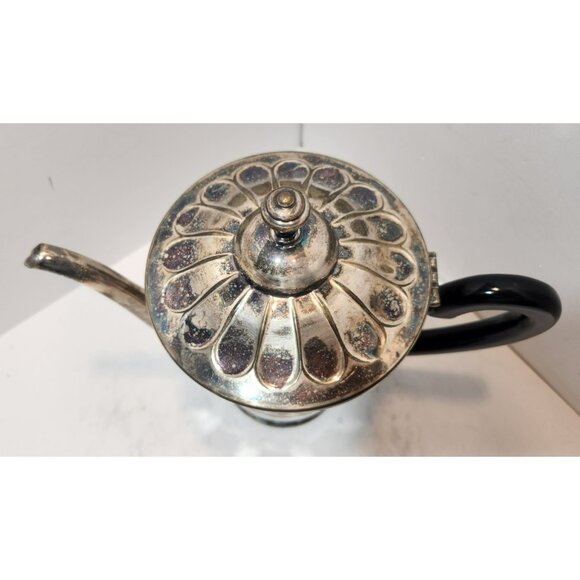 Vtg WMF Art Deco Silverplate Coffee/Tea Set With Wooden Handle Hinged Lid - Picture 5 of 16